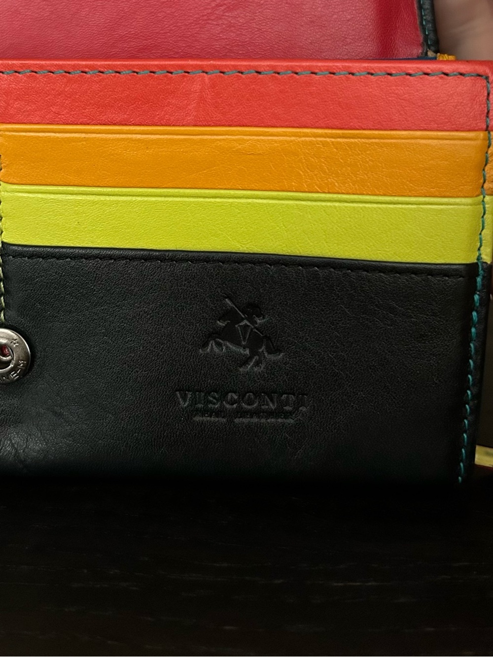 VISCONTI - Kos Purs- Cash and Coin - Trifold Wallet - Multicolored Leather - Picture 3 of 15